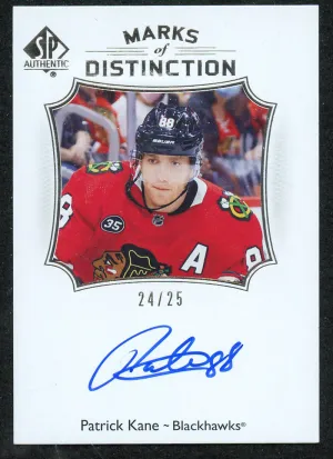 2021-22 SP Authentic Marks of Distinction #MDPK Patrick Kane Auto /25 front